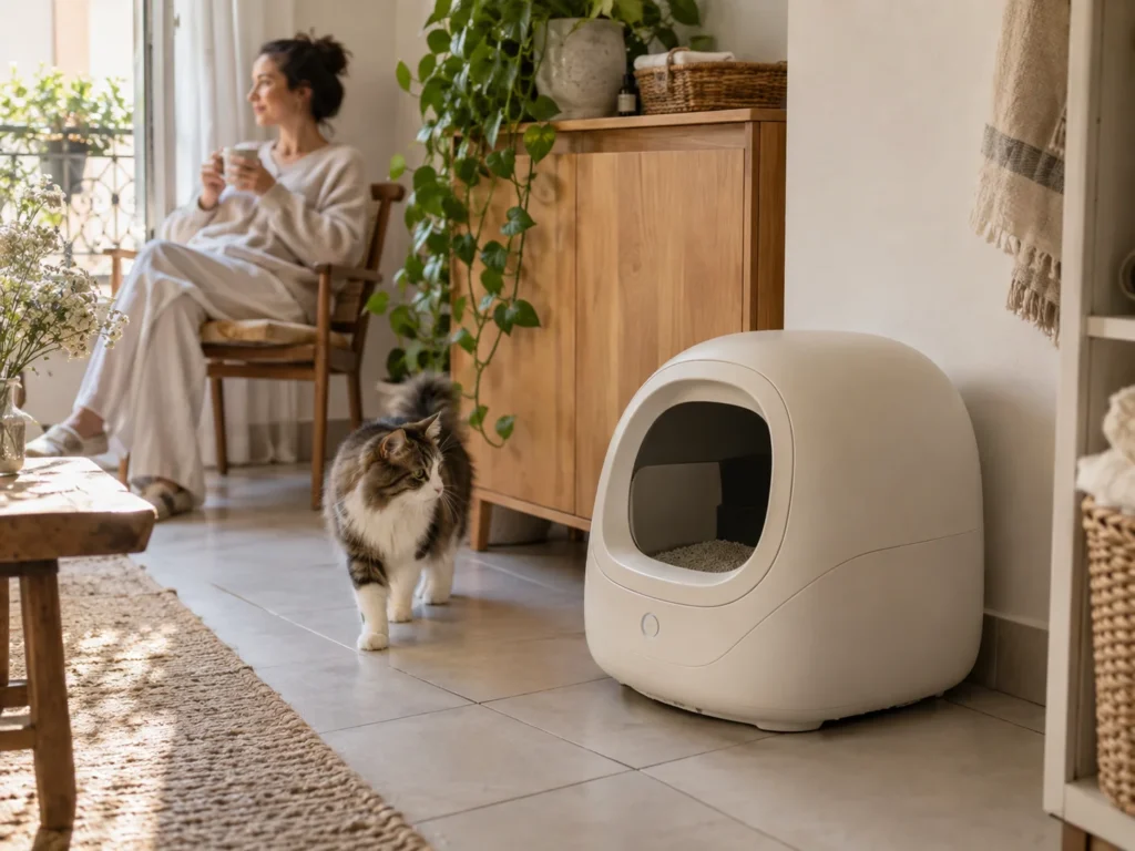 Automatische kattenbak in gebruik, Zelfreinigende Kattenbak Gids