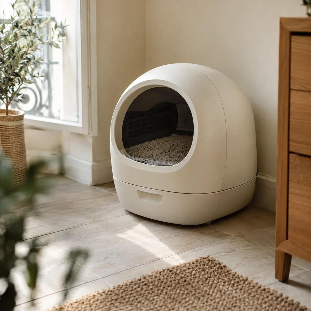 Automatische kattenbak in gebruik, Zelfreinigende Kattenbak Gids
